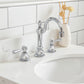 QUEEN 24"W x 34"H Cashmere Gray Single-Sink Vanity with Carrara Quartz Countertop + Faucets & Mirror (F2-0012-01-TL)