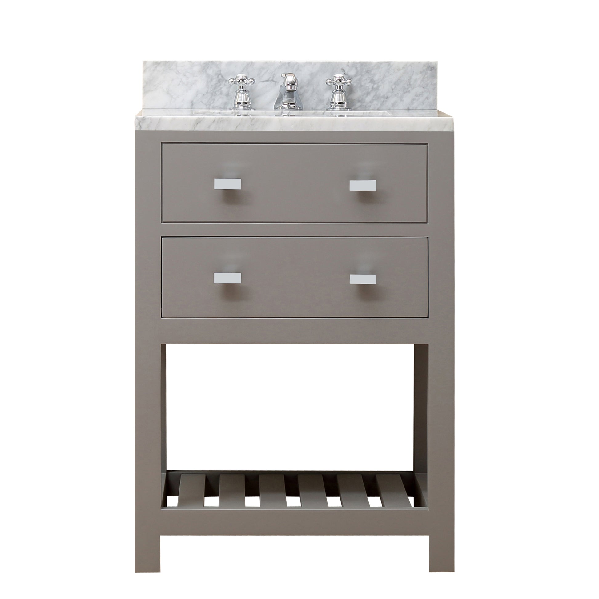 MADALYN 24"W x 34"H Cashmere Gray Single-Sink Vanity + Faucets