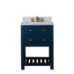 MADALYN 24"W x 34"H Monarch Blue Single-Sink Vanity with Carrara White Marble Countertop + Faucets (F2-0013)