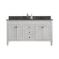 POTENZA 60"W x 34"H Earl Gray Double-Sink Vanity