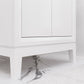 ELISE 24.5"W x 34.5"H Pure White Integrated Ceramic Sink Vanity + Modern Single Faucet