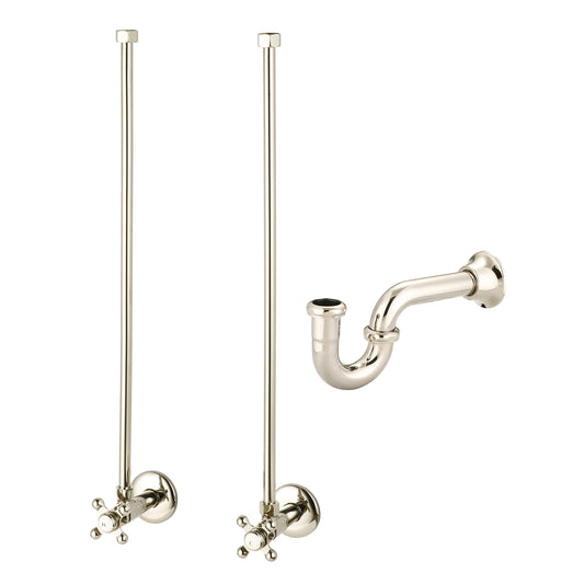 EMBASSY 72"W x 34"H  Double Washstand and P-Trap included, in Polished Nickel Finish