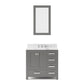 MADISON 36"W x 34"H Cashmere Gray Single-Sink Vanity + Faucets & Mirror