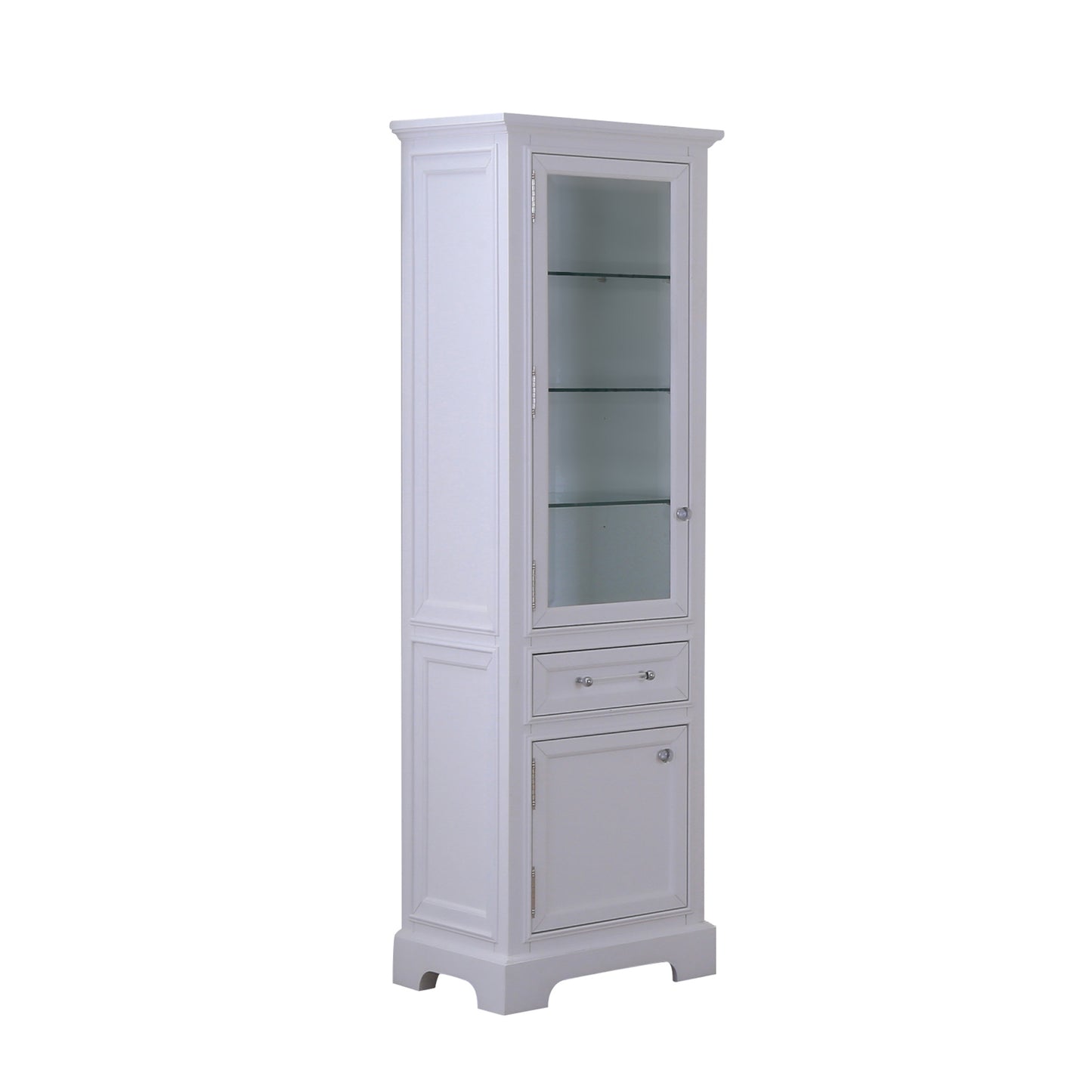 Derby Collection Linen Cabinet In White