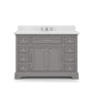 DERBY 48"W x 34"H Cashmere Gray Single-Sink Vanity with Carrara White Marble Countertop