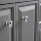 PALACE 60"W x 34"H Cashmere Gray Vanity with Carrara Quartz Countertop, Chrome Finish Hardware