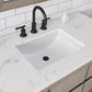 OAKMAN 48"W x 34.3"H Gray Oak Single-Sink Vanity with Carrara White Marble Countertop + ORB Faucet