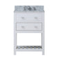 MADALYN 24"W x 34"H Pure White Single-Sink Vanity + Faucets