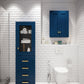 Madison Collection Linen Cabinet In Monarach Blue