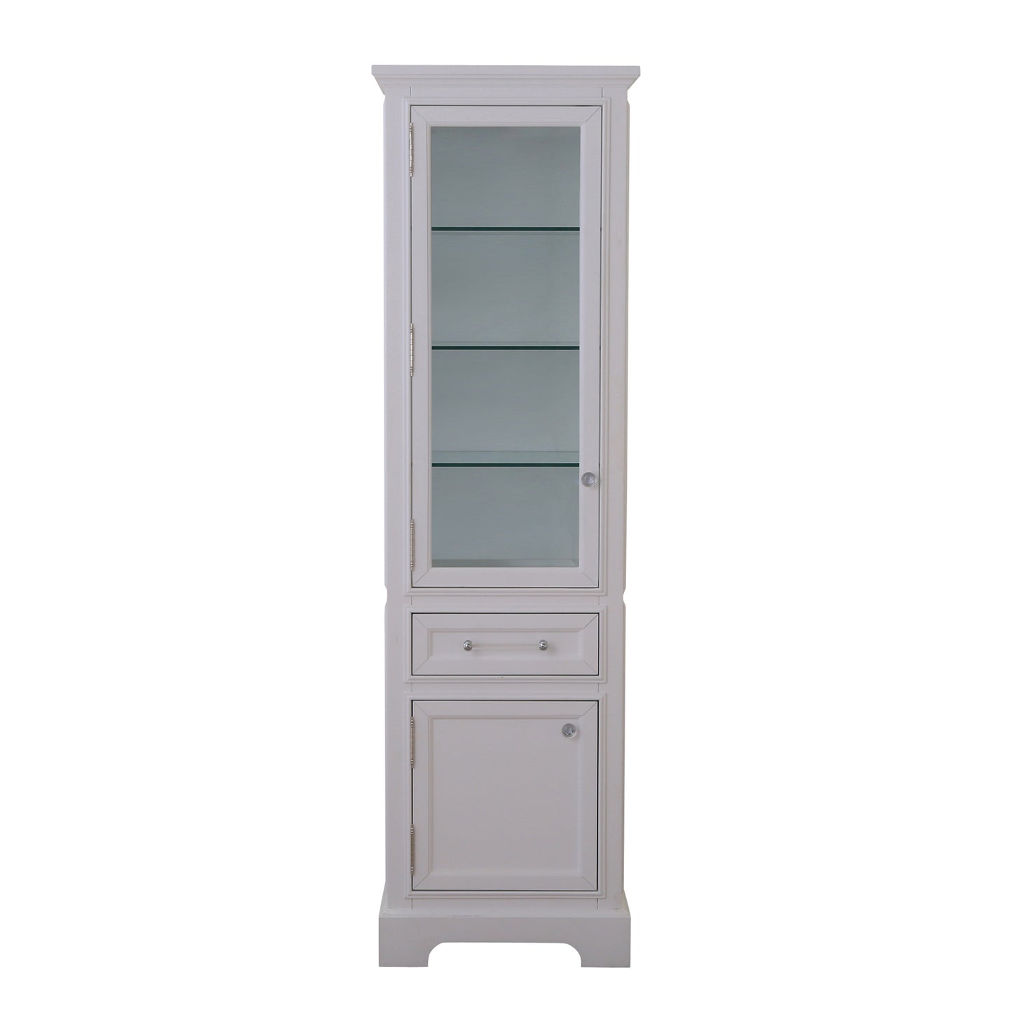 Derby Collection Linen Cabinet In White