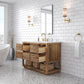 OAKMAN 48"W x 34.3"H Mango Wood Single-Sink Vanity with Carrara White Marble Countertop + Satin Gold Faucet