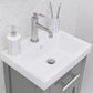 MIA 17.3"W x 34.4"H Cashmere Gray Integrated Ceramic Sink Vanity + Modern Single Faucet