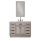 CHESTNUT 48"W x 34.2"H Gray Oak Single-Sink Vanity with Carrara White Marble Countertop + Faucet & Mirror