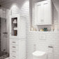 Madison Collection Linen Cabinet In White