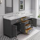 MADISON 72"W x 34"H Cashmere Gray Double-Sink Vanity + Faucets