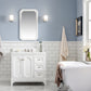 QUEEN 36"W x 34"H Pure White Single-Sink Vanity with Carrara Quartz Countertop + Mirror