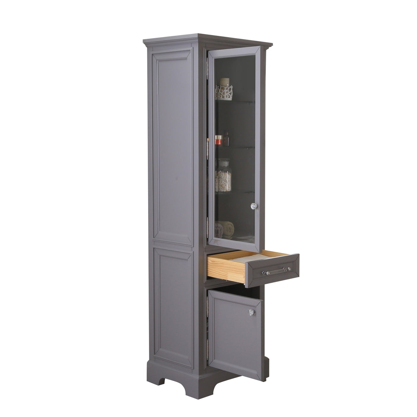 Derby Collection Linen Cabinet In Cashmere Grey