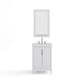 ELIZABETH 24"W x 34.25"H Pure White Single-Sink Vanity with Carrara White Marble Countertop + Faucets & Mirror (F2-0012-01-TL)