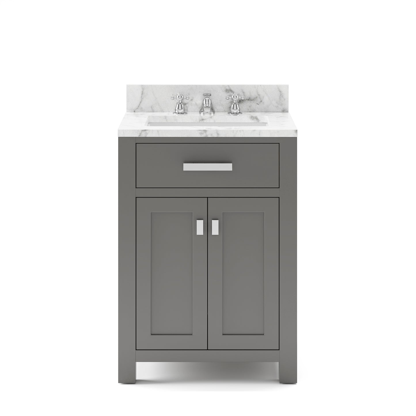 MADISON 24"W x 34"H Cashmere Gray Single-Sink Vanity + Faucets