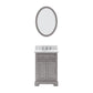 DERBY 24"W x 34"H Cashmere Gray Single-Sink Vanity with Carrara White Marble Countertop + Faucet & Mirror