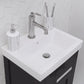 MIA 17.3"W x 34.4"H Espresso Integrated Ceramic Sink Vanity + Modern Single Faucet