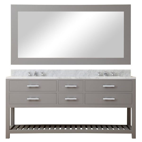 MADALYN 72W x 34H Cashmere Gray Double-Sink Vanity + Faucets & Mirror