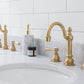 EMPIRE 60"W x 34"H  Double Washstand , P-Trap, Countertop with Sink, F2-0012 Faucet and Mirror included, in Satin Gold Finish