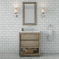 OAKMAN 30"W x 34.3"H Gray Oak Single-Sink Vanity with Carrara White Marble Countertop + Chrome Faucet