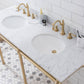 EMBASSY 60"W x 34"H  Double Washstand , P-Trap, Countertop with Sink, and F2-0012 Faucet included, in Satin Gold Finish