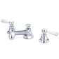 American 20th Century Classic Widespread Bathroom F2-0009 Faucets With Pop-Up Drain in Chrome Finish, With Torch Lever Handles, Hot And Cold Labels Included