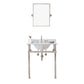 EMBASSY 30"W x 34"H  Single Washstand , P-Trap, Countertop with Sink, F2-0012 Faucet and Mirror included, in Polished Nickel Finish