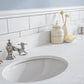 PALACE 72"W x 34"H Cashmere Gray Vanity with Carrara Quartz Countertop + Faucets (F2-0013), Polished Nickel Finish Hardware