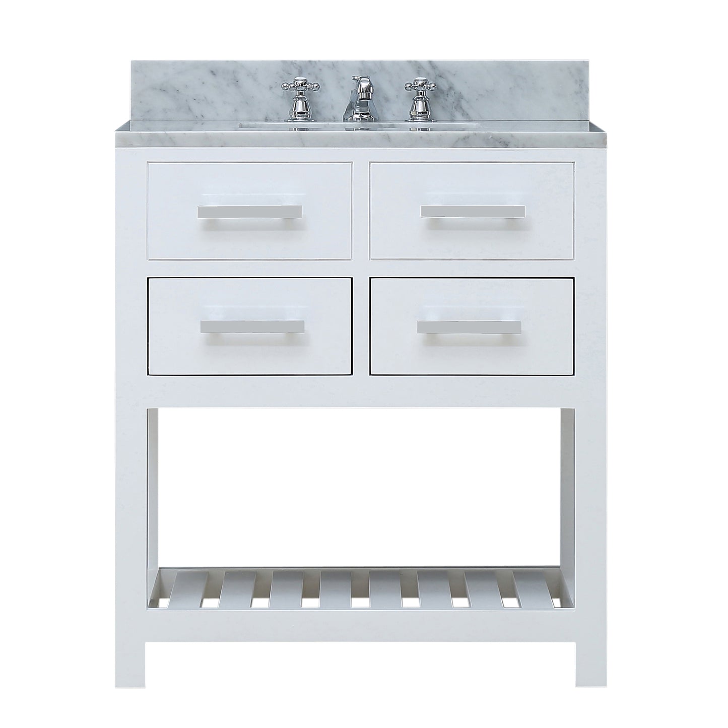 MADALYN 30"W x 34"H Pure White Single-Sink Vanity