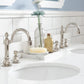 QUEEN 60"W x 34"H Pure White Double-Sink Vanity with Carrara Quartz Countertop + Faucets (F2-0012)