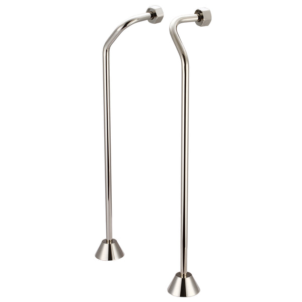 Double Offset Supply For Claw Foot Or Elegant Tubs in Polished Nickel Finish