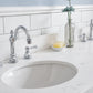 PALACE 60"W x 34"H Pure White Vanity with Carrara Quartz Countertop + Faucets (F2-0012), Chrome Finish Hardware