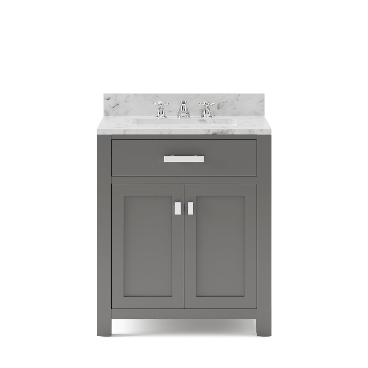 MADISON 30"W x 34"H Cashmere Gray Single-Sink Vanity + Faucets