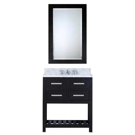 MADALYN 30"W x 34"H Espresso Single-Sink Vanity + Mirror