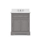 DERBY 30"W x 34"H Cashmere Gray Single-Sink Vanity with Carrara White Marble Countertop