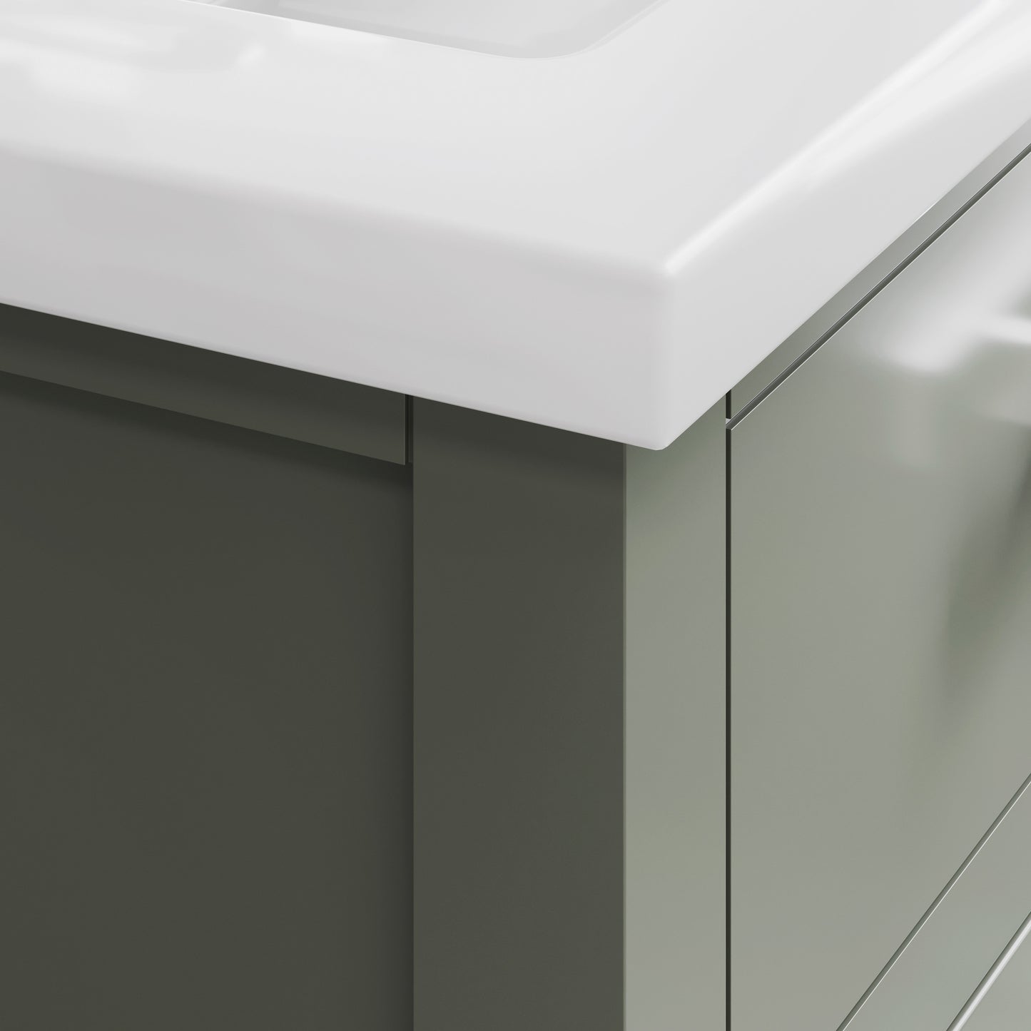 MYRA 24"W x 34"H Glacial Green Integrated Ceramic Sink Vanity