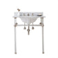 EMPIRE 30"W x 34"H  Single Washstand , P-Trap, and Countertop with Sink included, in Polished Nickel Finish