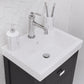 VERA 17.3"W x 34.4"H Espresso Integrated Ceramic Sink Vanity + Modern Single Faucet