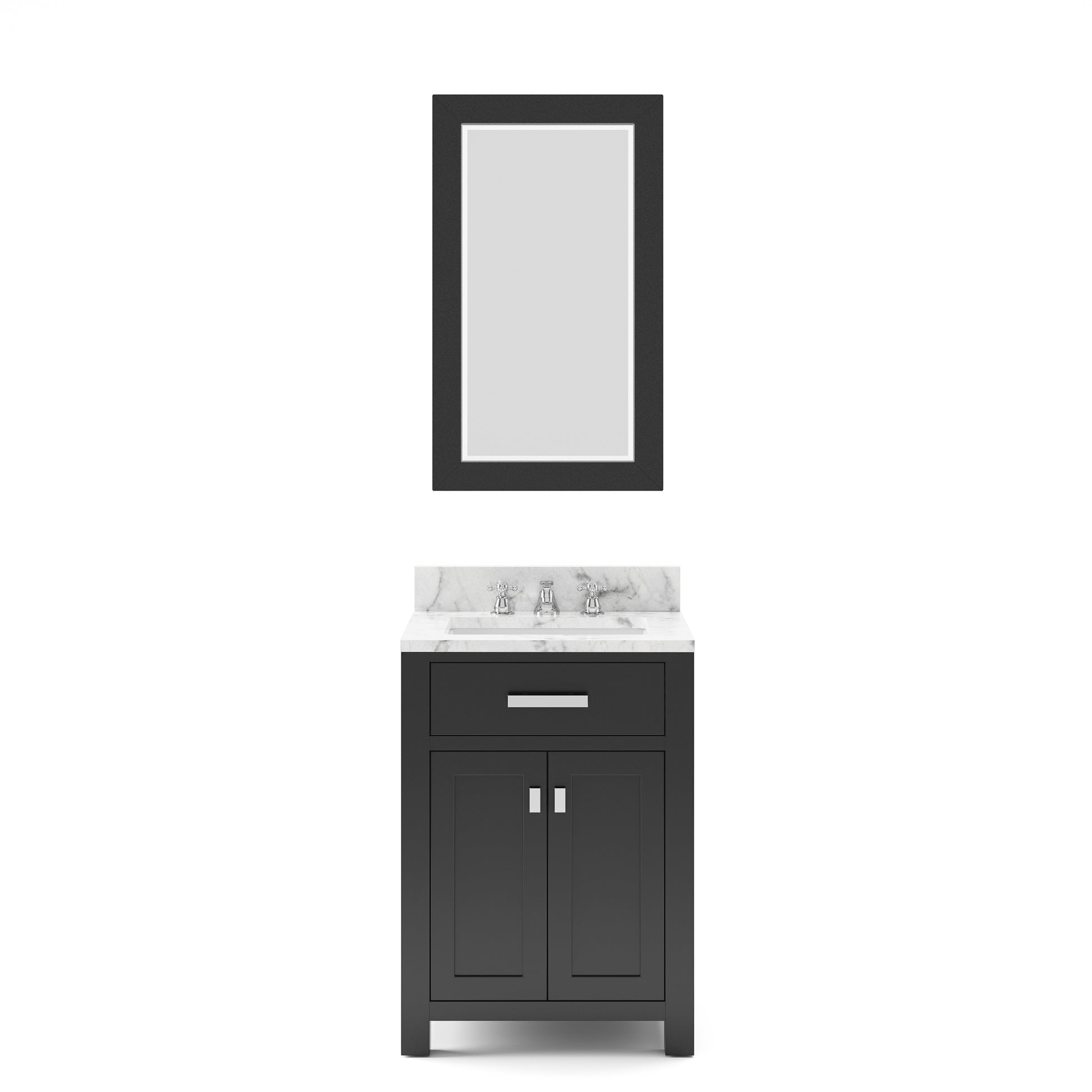 MADISON 24"W x 34"H Espresso Single-Sink Vanity + Faucets & Mirror