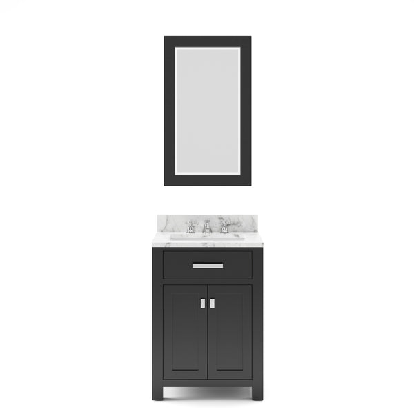 MADISON 24W x 34H Espresso Single-Sink Vanity + Faucets & Mirror