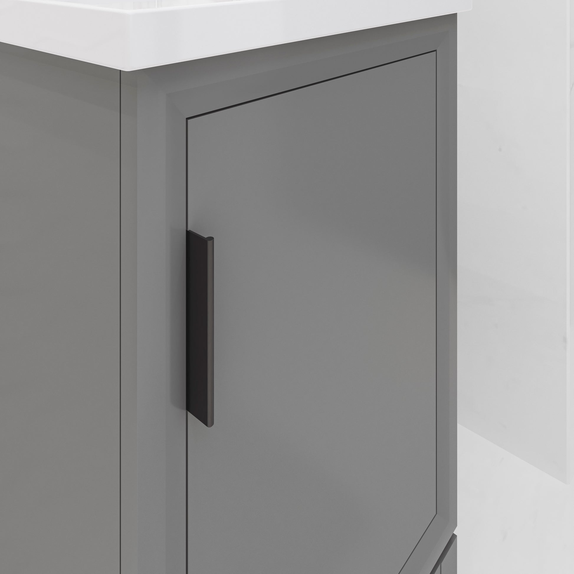 ELSA 20.5"W x 34"H Cashmere Gray Integrated Ceramic Sink Vanity