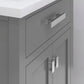 MYRA 24"W x 34"H Cashmere Gray Integrated Ceramic Sink Vanity + Modern Single Faucet