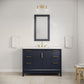 ELIZABETH 48"W x 34.25"H Monarch Blue Single-Sink Vanity with Carrara White Marble Countertop + Faucets (F2-0012-06-TL)