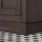 CHESTNUT 60"W x 34.2"H Brown Oak Double-Sink Vanity with Carrara White Marble Countertop + Faucets