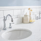 PALACE 72"W x 34"H Cashmere Gray Vanity with Carrara Quartz Countertop + Faucets (F2-0012), Chrome Finish Hardware