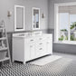 MADISON 72"W x 34"H Pure White Double-Sink Vanity + Faucets & Mirrors